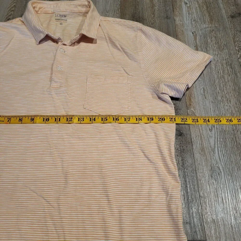 J.Crew Slub Cotton Regular Fit Short Sleeve Polo Knit Shirt Men's Size XL